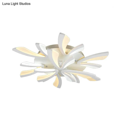 DecorBites™ DecorBites™ Modern Coral Semi Flush Mount Ceiling Light - 3/5/12-Head Acrylic Flushmount in Warm/White Light