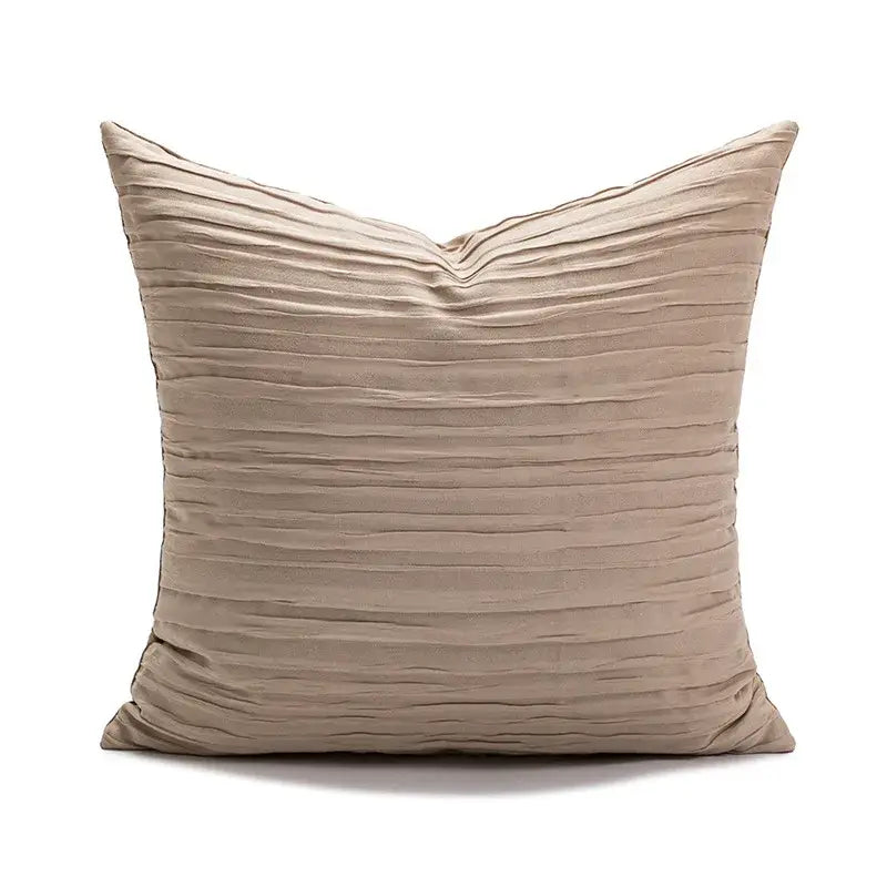 Beige decorbites brown coffee pillowcase with textured ruched fabric for modern living room decorbites brown cushion cover