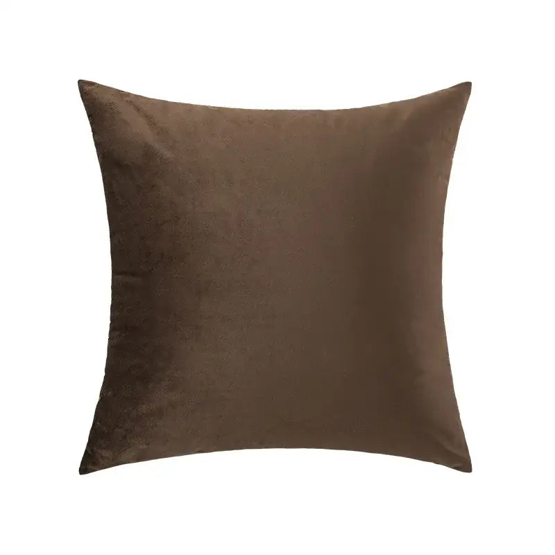 Modern cream brown coffee decorbites brown coffee velvet square pillowcase for living room textured cushion cover