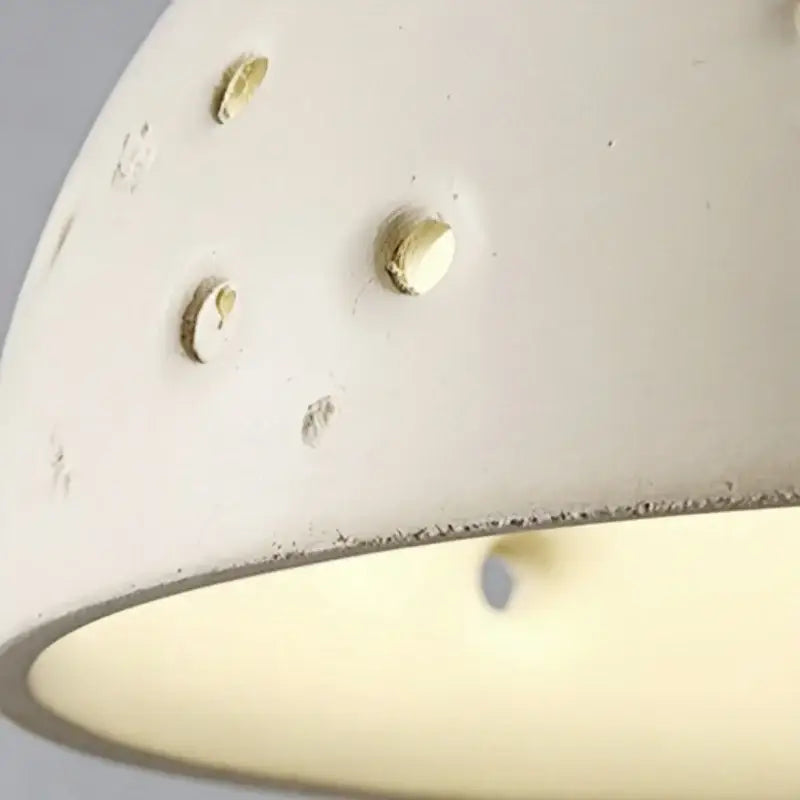 Modern cream ceramic and wood wall light with off-white ceramic lampshade and brass screw fasteners for decorbites cement wood wall