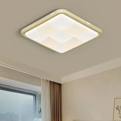 Modern cream geometric led ceiling lights with a soft diffused glow for bedroom ceiling lights use