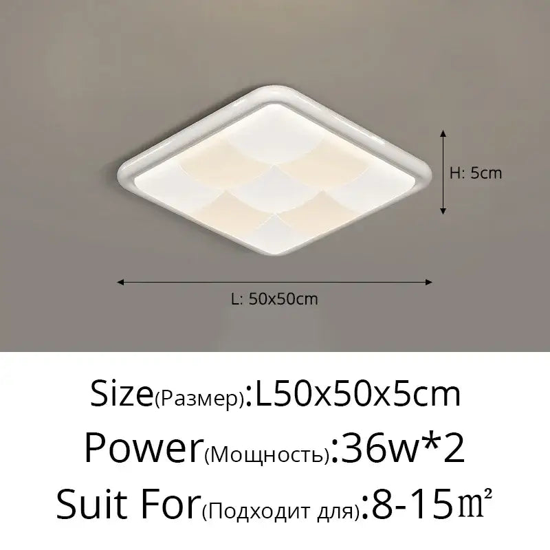 White rectangular cream style led ceiling light with sleek geometric decorbites cream style design for living room decor