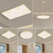 Modern cream style led ceiling lights with geometric decorbites cream style frames and soft diffused glow for living room decor
