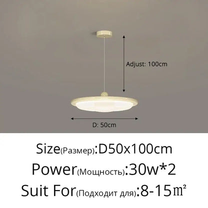 Modern cream style led ceiling lights with a sleek circular design and adjustable length for living room decorbites cream style