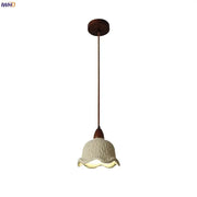 Modern cream textured glass pendant lamps with wooden ceiling mount for decorbites bud micro cement bedroom lighting