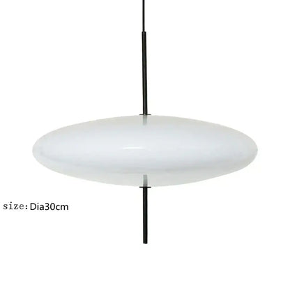 A sleek oval-shaped modern iron pendant light with frosted white glass shade for bar and restaurant decorbites design