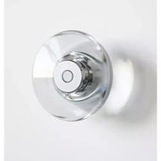 Clear glass door knob with polished chrome center on decorbites crystal bedside wall lamp for modern bedroom decor