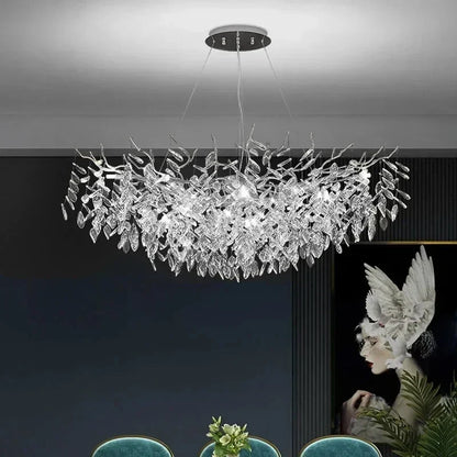 Modern Crystal Chandelier with LED Lighting - Chandelier