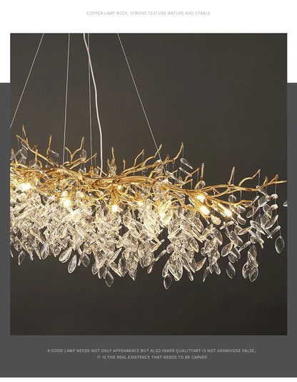 Modern Crystal Chandelier with LED Lighting - Chandelier