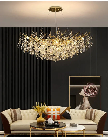 Modern Crystal Chandelier with LED Lighting - Chandelier