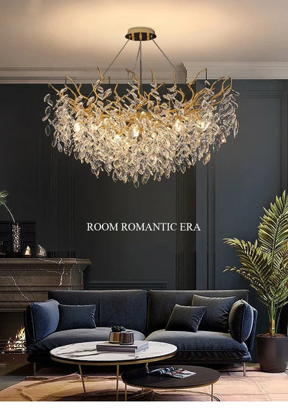 Modern Crystal Chandelier with LED Lighting - Chandelier