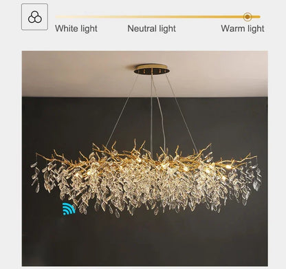 Modern Crystal Chandelier with LED Lighting - Chandelier