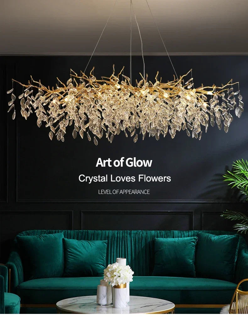 Modern Crystal Chandelier with LED Lighting - Chandelier