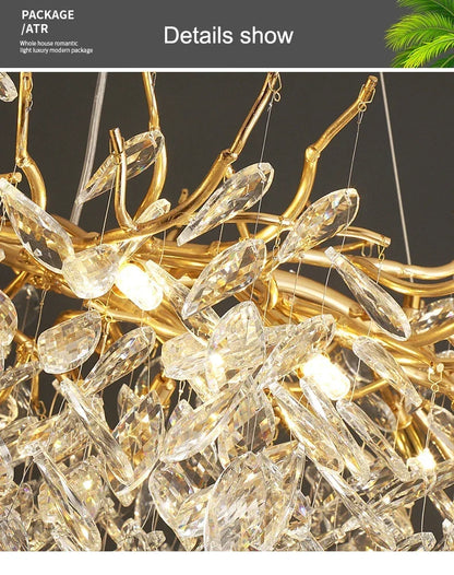Modern Crystal Chandelier with LED Lighting - Chandelier