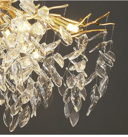 Modern Crystal Chandelier with LED Lighting - Chandelier