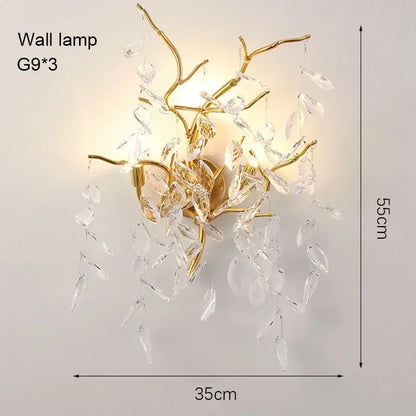 Modern Crystal Chandelier with LED Lighting - wall light Gold / neutral light - Chandelier