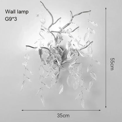 Modern Crystal Chandelier with LED Lighting - wall light Silver / white light - Chandelier