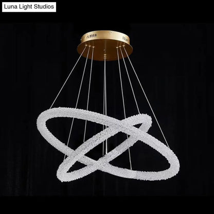 Modern Crystal Circle Chandelier for Restaurants - Pendant Lighting