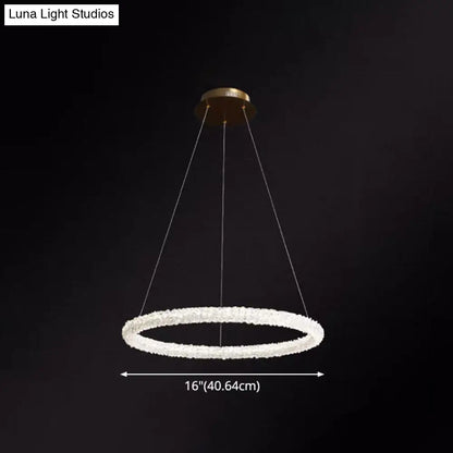 Modern Crystal Circle Chandelier for Restaurants - Pendant Lighting