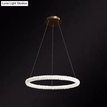 Modern Crystal Circle Chandelier for Restaurants - Pendant Lighting