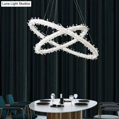 Modern Crystal Circle Chandelier for Restaurants - Pendant Lighting