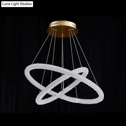 Modern Crystal Circle Chandelier for Restaurants - Pendant Lighting