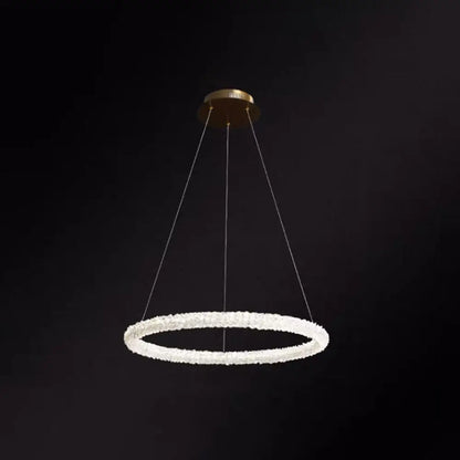 Modern Crystal Circle Chandelier for Restaurants - Pendant Lighting