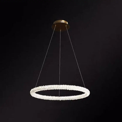 Modern Crystal Circle Chandelier for Restaurants - Pendant Lighting