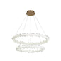 Modern Crystal Circle Chandelier for Restaurants - Pendant Lighting