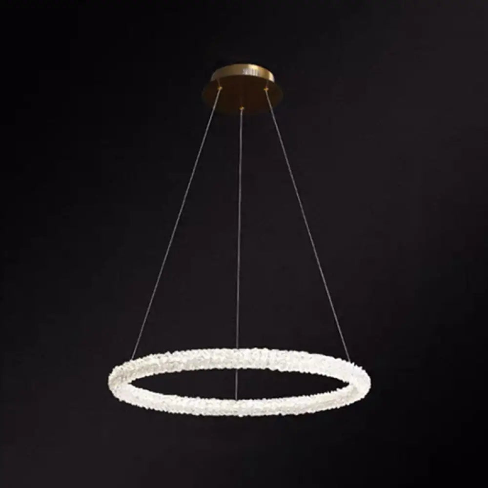 Modern Crystal Circle Chandelier for Restaurants - Pendant Lighting