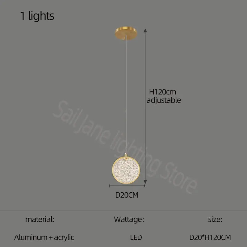 Gold-toned modern crystal double story led ring chandelier with sparkling acrylic crystal face and adjustable aluminum frame height