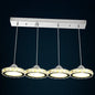 Modern Crystal Embedded LED Pendant Ceiling Light with Chrome Finish