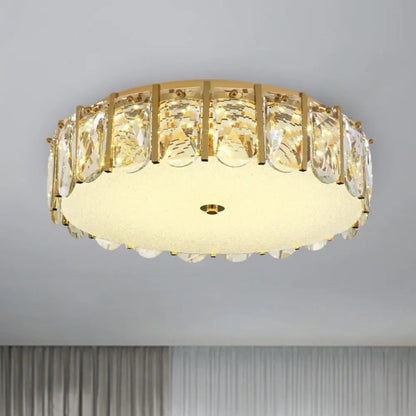 DecorBites™ DecorBites™ Modern Crystal Flush Mount LED Ceiling Light for Bedrooms with Stainless-Steel Finish