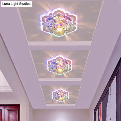 DecorBites™ DecorBites™ Modern Crystal Flush Mount LED Lighting for Corridor - Tiered Bloom Design