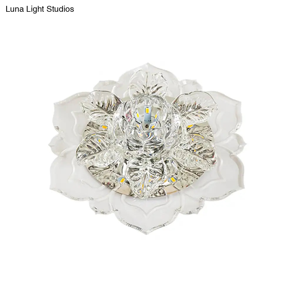 DecorBites™ DecorBites™ Modern Crystal Flush Mount LED Lighting for Corridor - Tiered Bloom Design