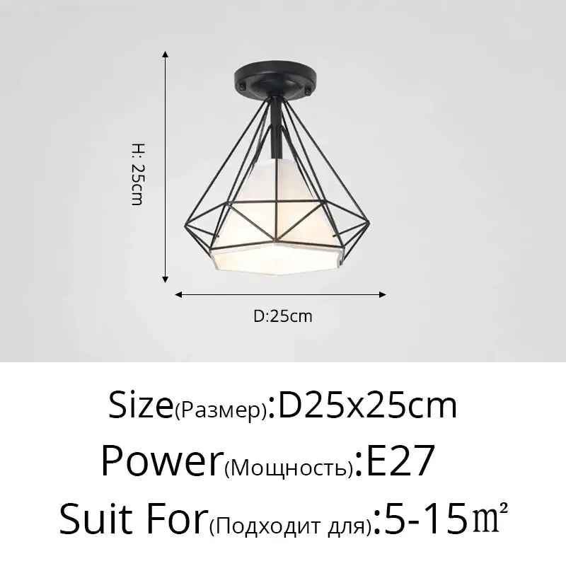 Black geometric metal ceiling light with white frosted glass shade decorbites crystal glass nordic led chandelier gold black