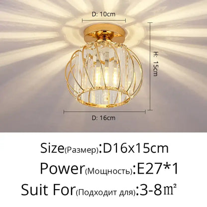 Modern crystal glass nordic led chandelier with gold-finished spherical cage and vertical crystal rods for dining room decorbites crystal glass