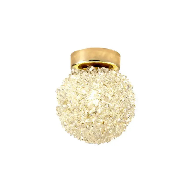 Modern crystal gold ceiling light 2 pack featuring spherical glass globe with gold-toned metal base decorbites crystal gold