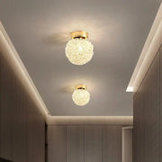 Modern crystal gold ceiling light 2 pack with gold-finished bases and clear faceted crystals for elegant decorbites crystal gold decor