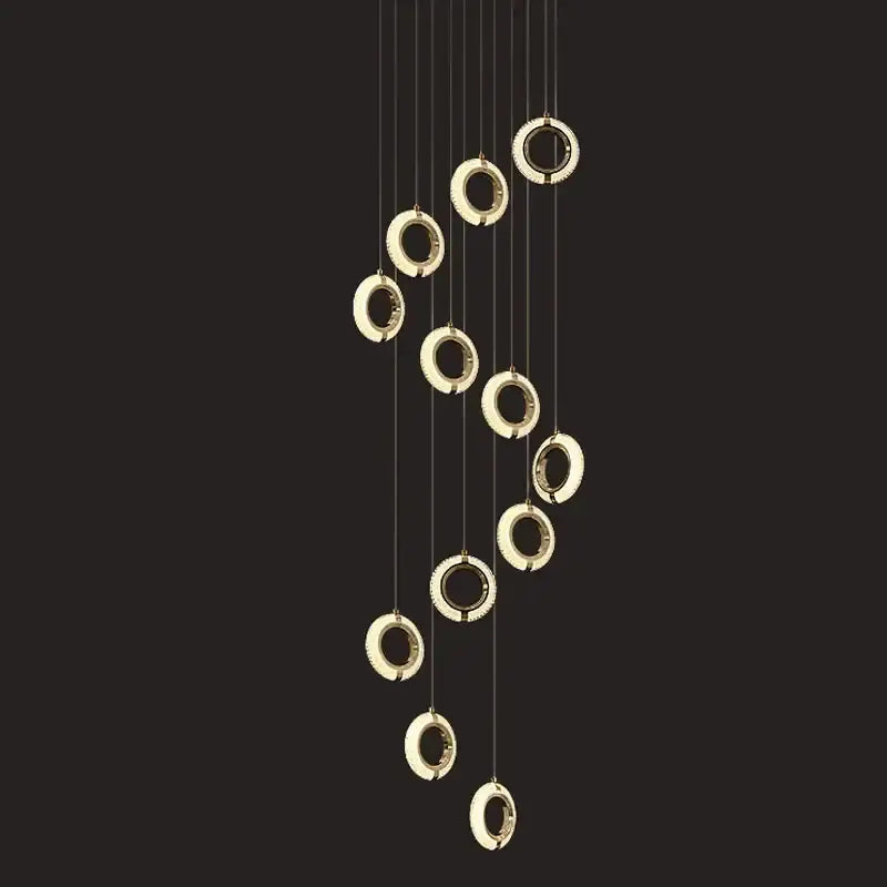 Modern crystal gold led chandelier featuring a gold-toned circular pendant with a sleek minimalist design for dining room decorbites crystal gold