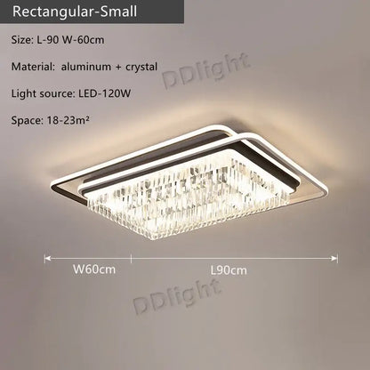 Rectangular modern crystal industrial pendant lamp with sleek aluminum frame and cascading crystal accents for living room decorbites crystal industrial lighting