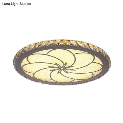 DecorBites™ DecorBites™ Modern Crystal LED Ceiling Lamp in Chrome Finish - Blossom Flushmount Fixture