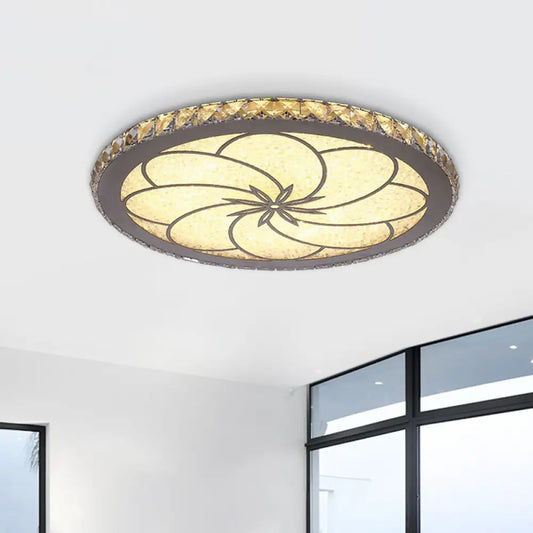 DecorBites™ DecorBites™ Modern Crystal LED Ceiling Lamp in Chrome Finish - Blossom Flushmount Fixture