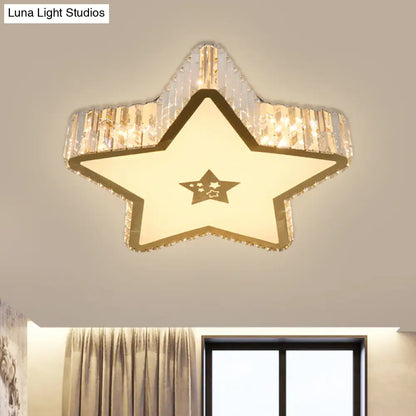 DecorBites™ DecorBites™ Modern Crystal LED Ceiling Lamp with Gold Flush Mount for Starry Bedrooms