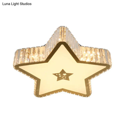 DecorBites™ DecorBites™ Modern Crystal LED Ceiling Lamp with Gold Flush Mount for Starry Bedrooms