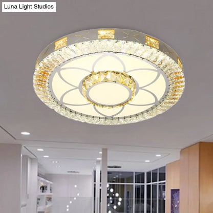 DecorBites™ DecorBites™ Modern Crystal LED Ceiling Light for Bedroom with White Flush Mount