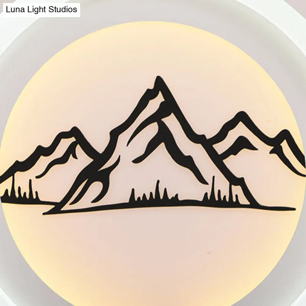 DecorBites™ DecorBites™ Modern Crystal LED Ceiling Light for Dining Rooms - Round Design, Flush Mount, White Finish