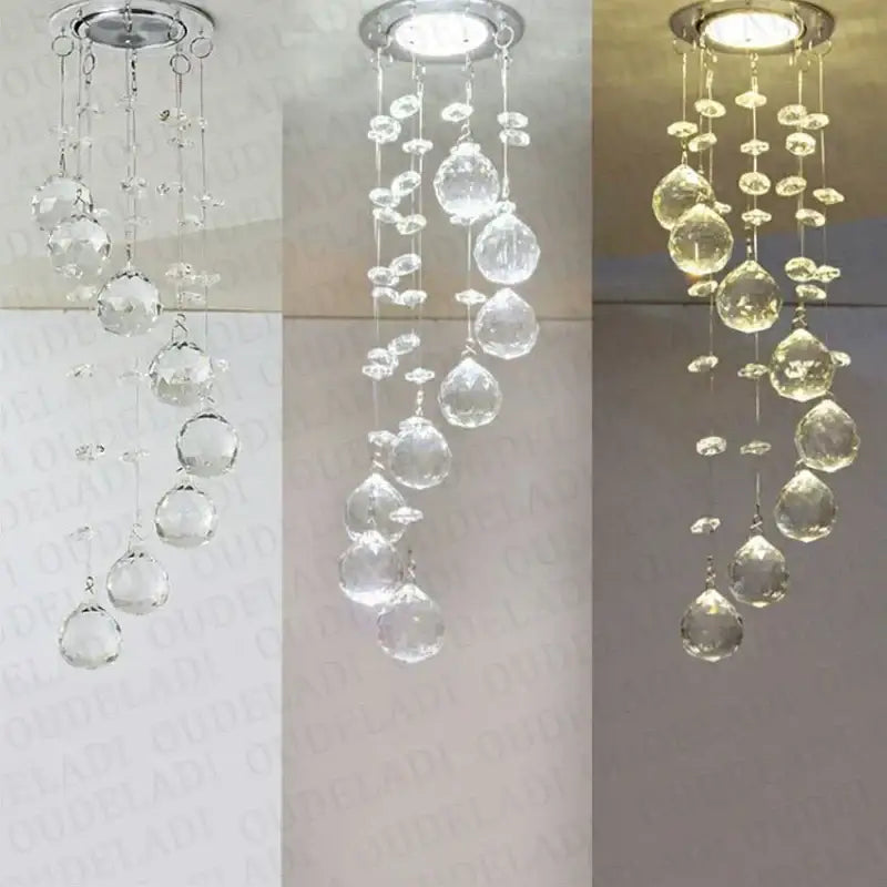 Clear crystal teardrop ceiling lamp with chrome finish from decorbites crystal led downlight for living room decor