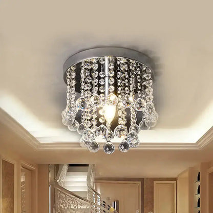 DecorBites™ DecorBites™ Modern Crystal Orb Ceiling Light, Nickel Finish, Semi Flush Mount Lamp - Available in Small, Medium or Large