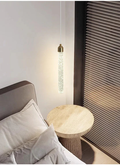 Modern Crystal Pendant Light with Gold Fixtures - Home Decor - Neutral light / 35CM